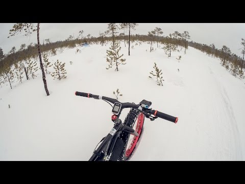 Fatbike days 03/26/17: ride with a new carbon fiber handlebar in the forest