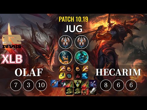 RNG XLB Olaf vs Hecarim Jungle - KR Patch 10.19