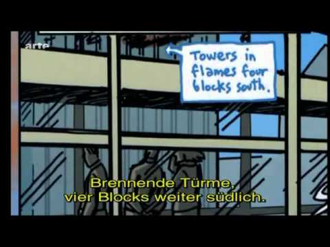 Comicdenkmal von Art Spiegelman - Twin Towers 2001