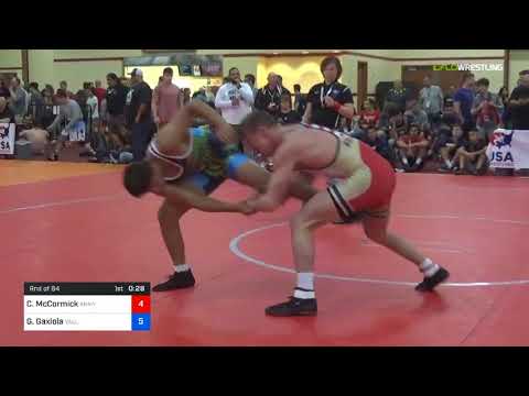 2018 Marine Corps US Open/UWW Junior Freestyle 74 Rnd Of 64 - Cael McCormick (Army) Vs. Greg Gaxio