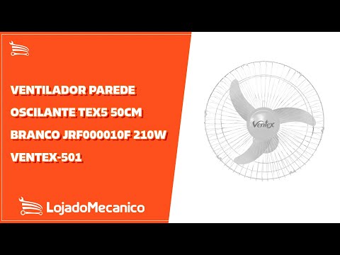 Ventilador Parede Oscilante Tex5 50cm Preto JRF000002F 210W Bivolt - Video