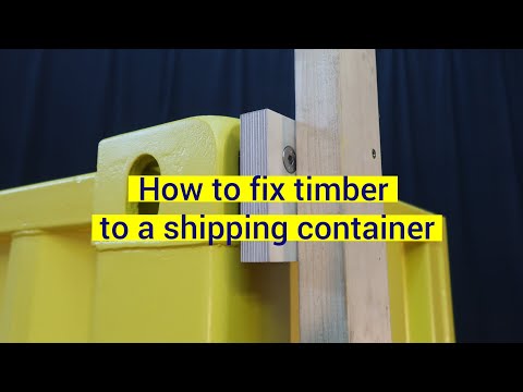 Part of a video titled How To Fix Timber To A Shipping Container - YouTube
