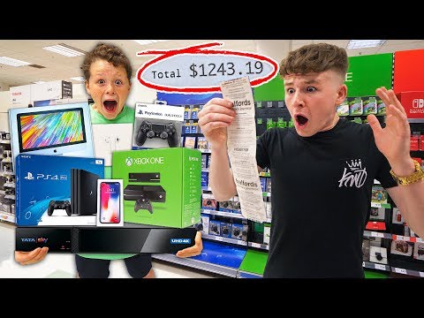 Anything You Can CARRY, I’ll BUY It Challenge with LITTLE BROTHER!!