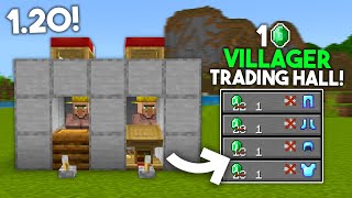 EASY 1.20 Villager Trading Hall in Minecraft Bedrock!