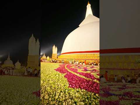 Nelum Mal Poojava at Ruwanweliseya | Lotus Flower Offering in Anuradhapura #shorts