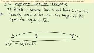 Geometry - Segment and Angle Addition Postulates