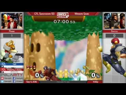 CFL Smackdown 93 Melee - Pengie (Fox) vs Gahtzu (Falcon) - Winners Semis