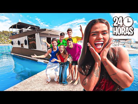 24 HORAS NA CASA FLUTUANTE NO MEIO DO MAR !!!