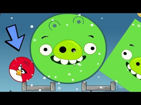 Angry Birds Kick Out Green Piggies - TRANSFORM SMALLEST ROUND BIRDS TO KICK TWO GIANT PIGGIES!