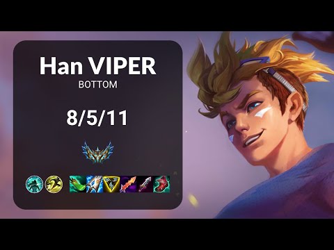 Han Viper Ezreal vs Han Clid Jhin BOTTOM - KR CHALLENGER Patch 15.2