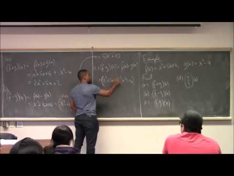 Math 195 Lecture 13 - Combinations and compositions of functions; the Difference Quotient
