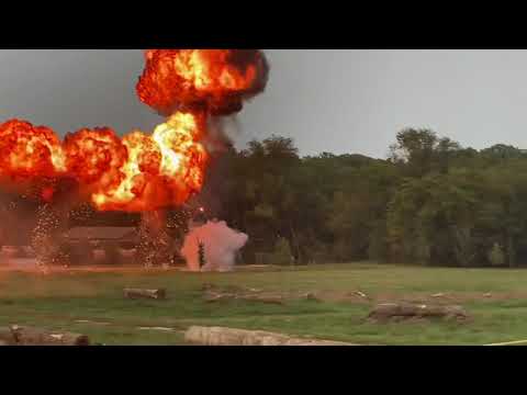 Napalm Strike during the Vietnam war battle at the Lockport reenactment!