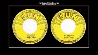 (1961) Sun 363 (0:00) ''Sugartime'' b/w (1:48) ''My Treasurer'' Johnny Cash & The Tennessee Two