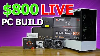🟣 Building an $800 Gaming/Streaming PC - Live Build and Hangout