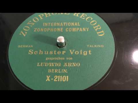 Ludwig Arno: Schuster Voigt (Zonophone Record X-21101)