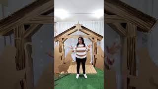 O Presépio Mais LINDO 🤩 e Fácil de Fazer com papelão + MOLDES Exclusivos - Cenário Decoração Natal!