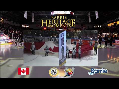 Barrie Heritage Moment - Barrie Colts Retire Bryan Little's Number 18.