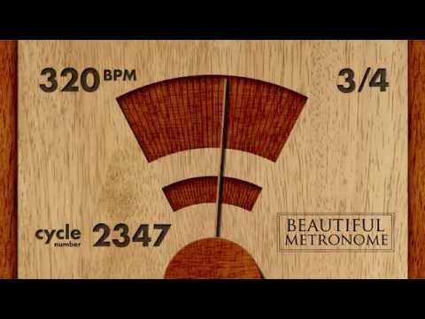 320 BPM 3/4 Wood Metronome HD