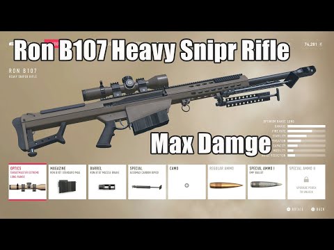 Ron B107 Heavy Sniper Rifle Upgrade Max Damage Sniper Ghost Warrior Contracts 2