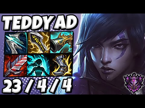 Teddy Aphelios vs Jinx ADC [ Quadrakill ] Lol Korea Master ✅