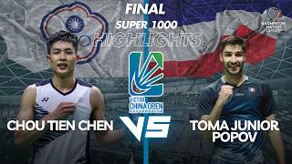 Download lagu FINAL - Chou Tien Chen (TPE) VS Toma Junior Popov (FRA) - VICTOR China Open 2026 mp3