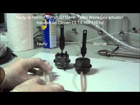 Faulty vs Normal Garrett GT1544V  Turbo Wastegate actuator installed on Citroen C5 1.6 HDI 110 hp