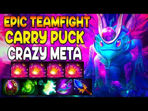 EPIC TEAMFIGHT - CARRY PUCK - BRUTAL MAGICAL DAMGE - DOTA 2 GAMEPLAY
