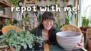 REPOT WITH ME! repotting new plants, & working with propagations