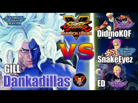 SFV CE 👊🏻 Dankadillas (Gill) vs DidmoKOF (Dhalsim) & SnakeEyez (Kage) & Ed [season 5] VS2