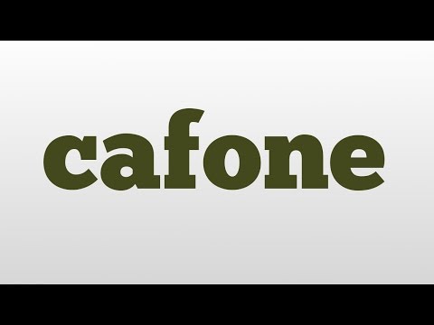 cafone meaning and pronunciation