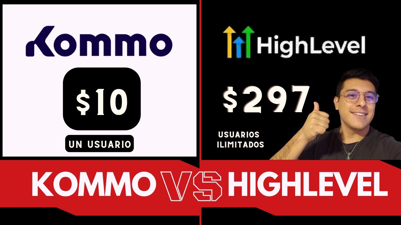 Kommo CRM vs Gohighlevel ($297 pero ILIMITADO)