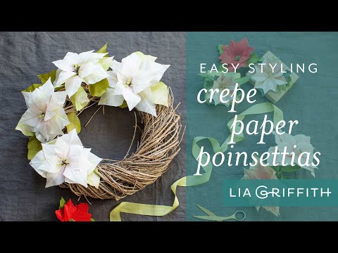 How to Decorate for the Holidays with Beautiful Paper Poinsettias