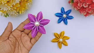 How to Make Christmas Snowflake - Glitter Foam Christmas Ornaments - DIY Handmade Xmas Craft Ideas