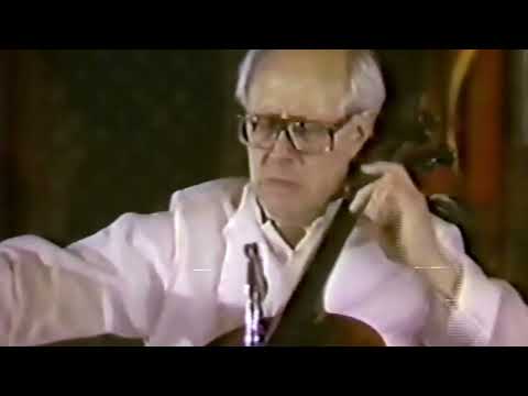 Mstislav Rostropovich with Nena del Rosario  Villanueva  performing Le Cygne by Camille Saint-Saëns