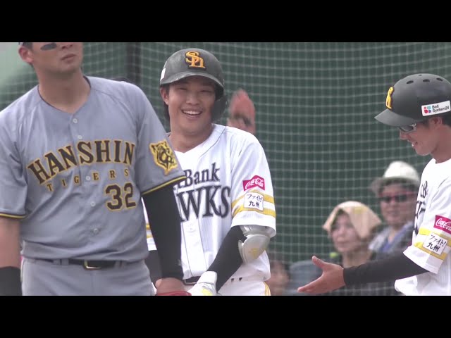 【ファーム】均衡を破る!! ホークス・井上朋也 先制のタイムリーヒットを放つ!! 2025年8月21日 福岡ソフトバンクホークス 対 阪神タイガース