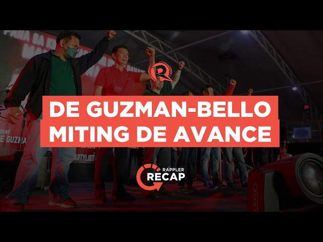 HIGHLIGHTS: De Guzman-Bello miting de avance – 2022 Philippine elections