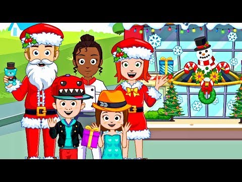 My Town Shopping Mall Christmas Time Game App for Kids - YouTube