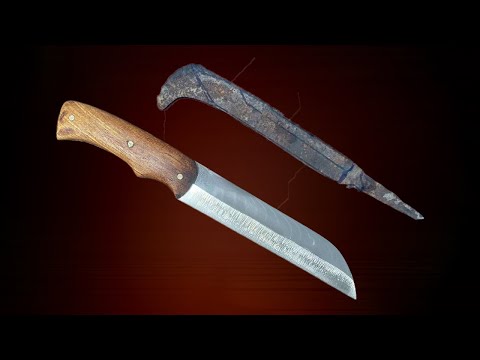Transforming an Old Rusty Broken Knife into a Sharp and Handy Bushcraft Knife