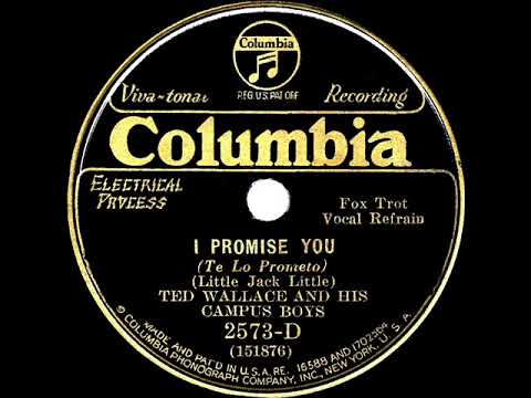 1931 Ted Wallace - I Promise You (vocal trio, incl. Elmer Feldkamp)