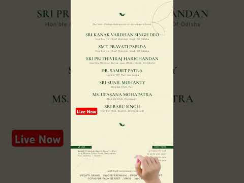 Live Now: Swosti Premium Beach Resorts, Puri. ▶️ https://youtube.com/live/McFBD4taKU0?feature=shared