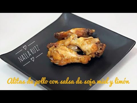 Receta fácil Alitas de pollo🍗 con salsa de soja, miel y limón con thermomix 💚 Cookidoo