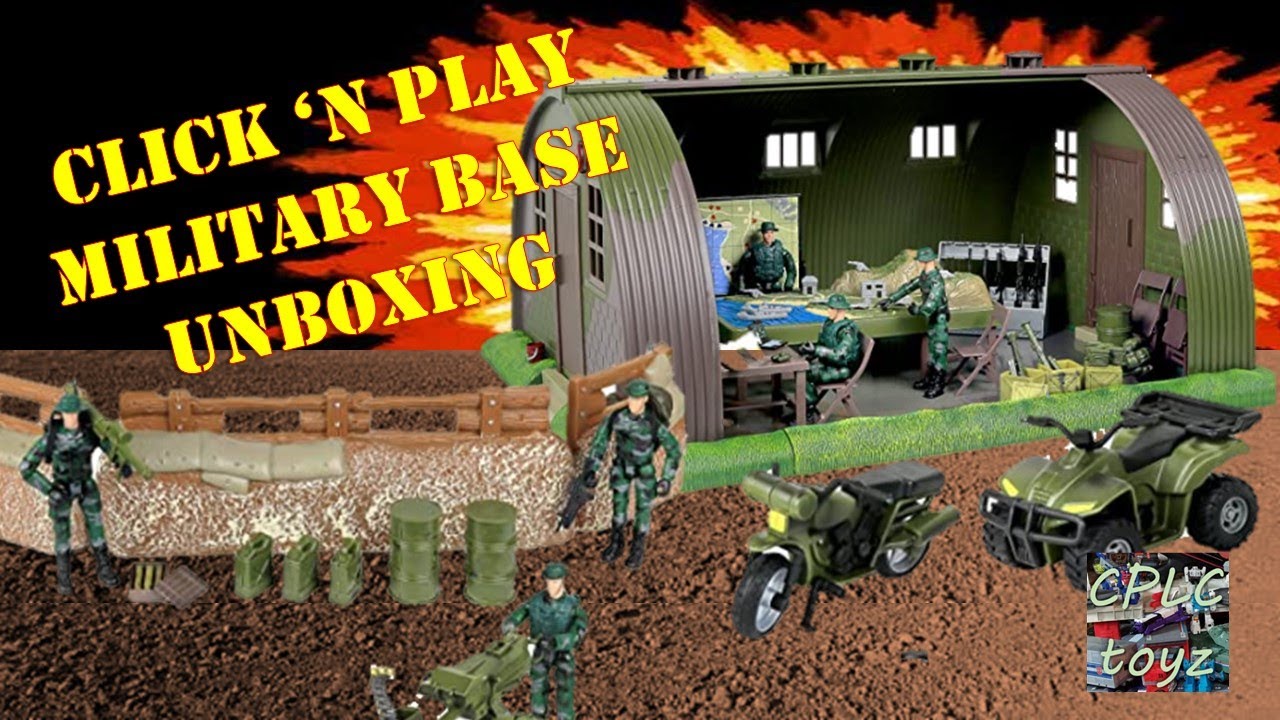 Wanna build a fort!? Click 'n Play Military Base Playset Unboxing