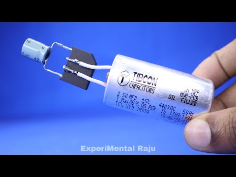 220 volt to 3/6/9/12/24/48/98/120/180 v. DC LED driver from fan Capacitor| Without Transformer .