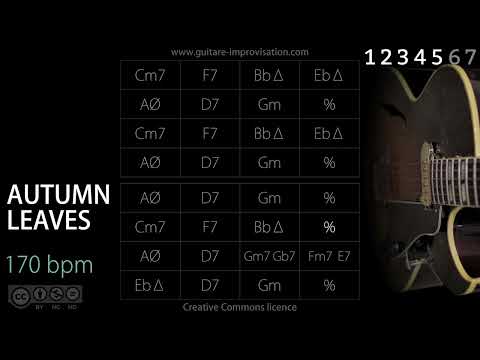 The Autumn Leaves (with breaks) - 170 bpm / Les feuilles mortes -  Gm - Backing Track