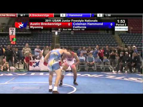 Junior Freestyle 152 - Coleman Hammond (CA) vs. Austin Breckenridge (WY)