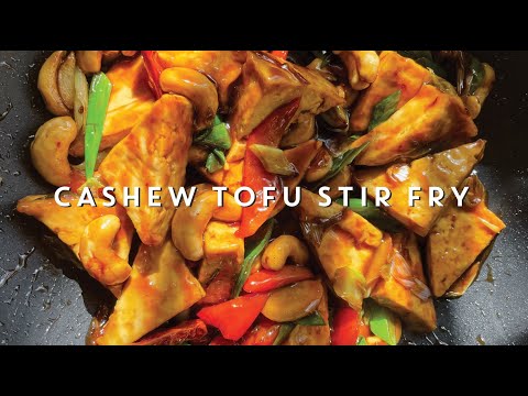 Cashew Tofu Stir Fry with a really taste sauce! 🥢