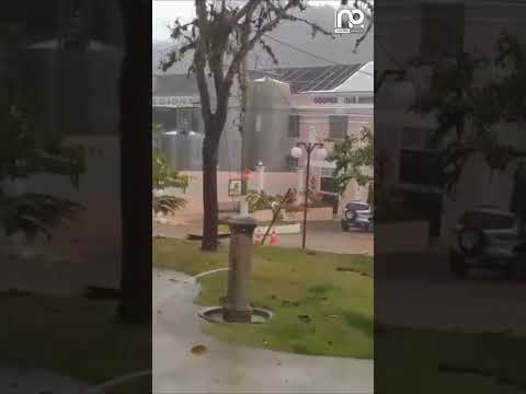 Temporal forte chuva de vento atinge macuco rj