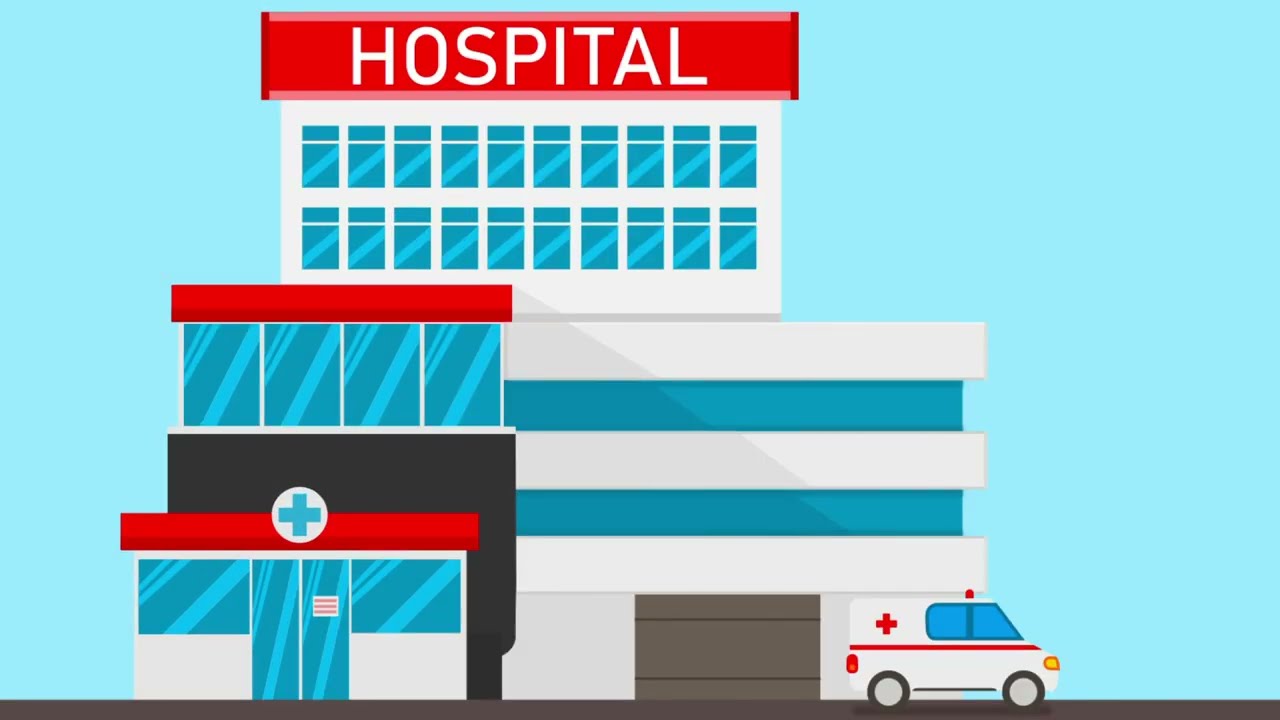 Flat Vector Illustration of Hospital in Inkscape