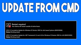 How To Run Windows 10 Update From Command Prompt