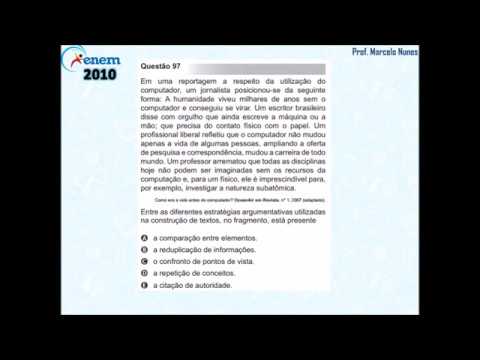 Enem 2010 PPL: estratégias argumentativas.